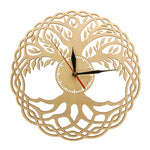 Horloge murale arbre de vie en bois design moderne