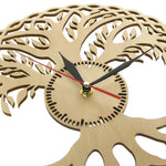 Horloge murale géométrique bois salon
