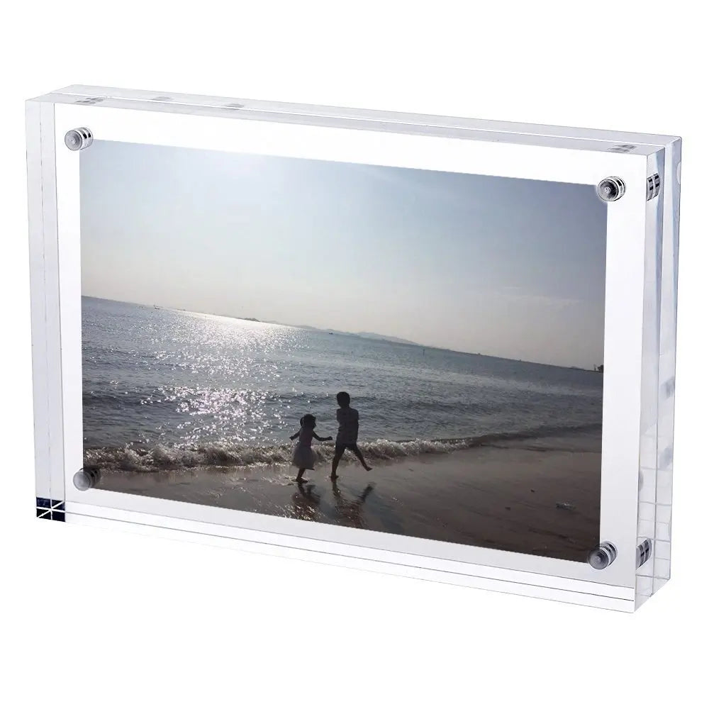 Cadre photo magnétique transparent double face en plexiglas acrylique