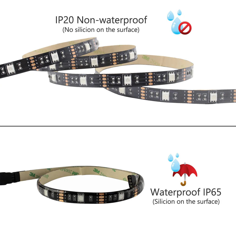Bande lumineuse à piles multicolore