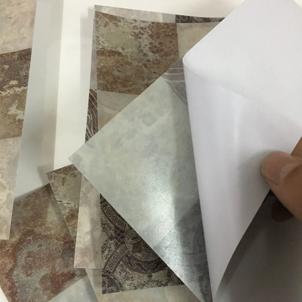 Pack de 6 pièces de stickers muraux carrelage marbre rétro