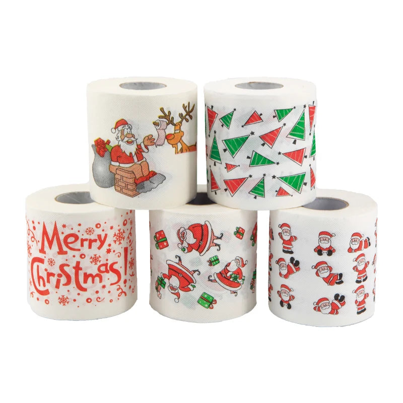 Rouleau papier toilette festif salle de bain Noël