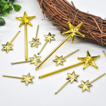 Lot de 24 étoiles dorées pour sapin de Noël