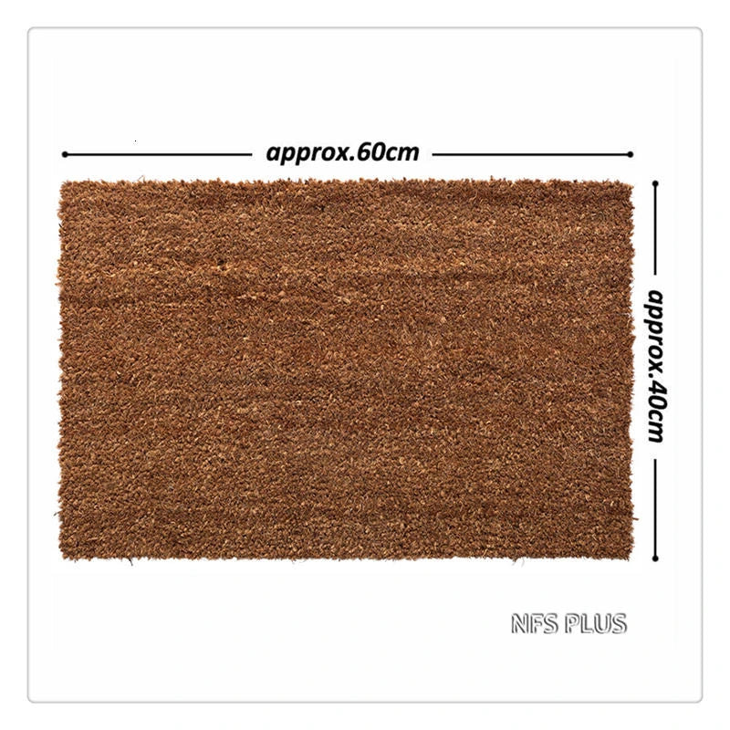 Détail de la texture antidérapante du paillasson en coco