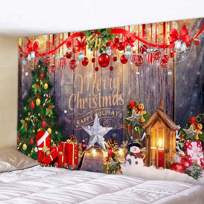 Tapisserie murale de Noël avec père Noël et arbre de Noël