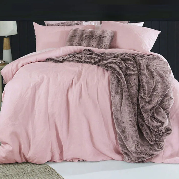 Housse de couette en lin 220x240 cm blanc