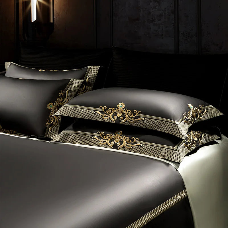 Drap plat ajusté parure de lit luxe