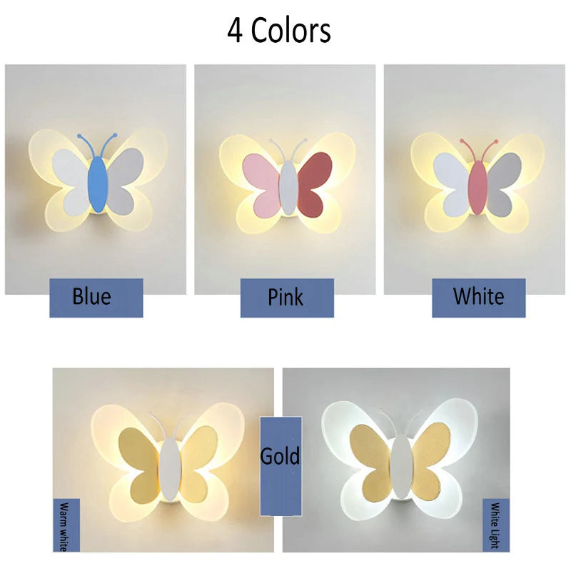 Détail du papillon en fer avec LED