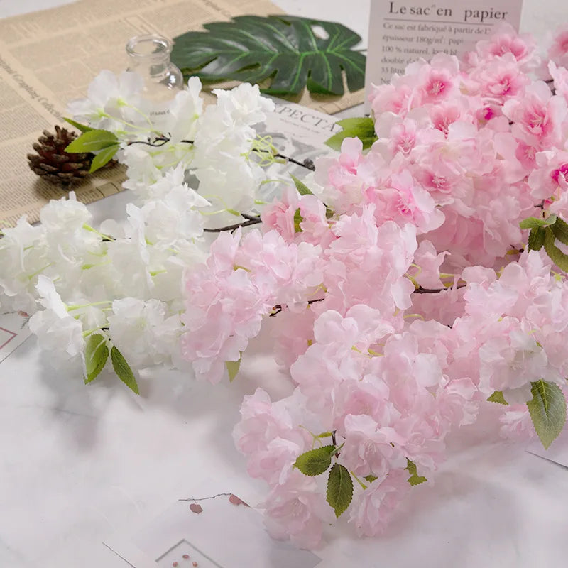 Fleur de cerisier artificielle blanche pour décoration intérieure
