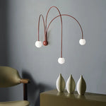 Applique murale LED design italien en fer avec abat-jour en verre vert