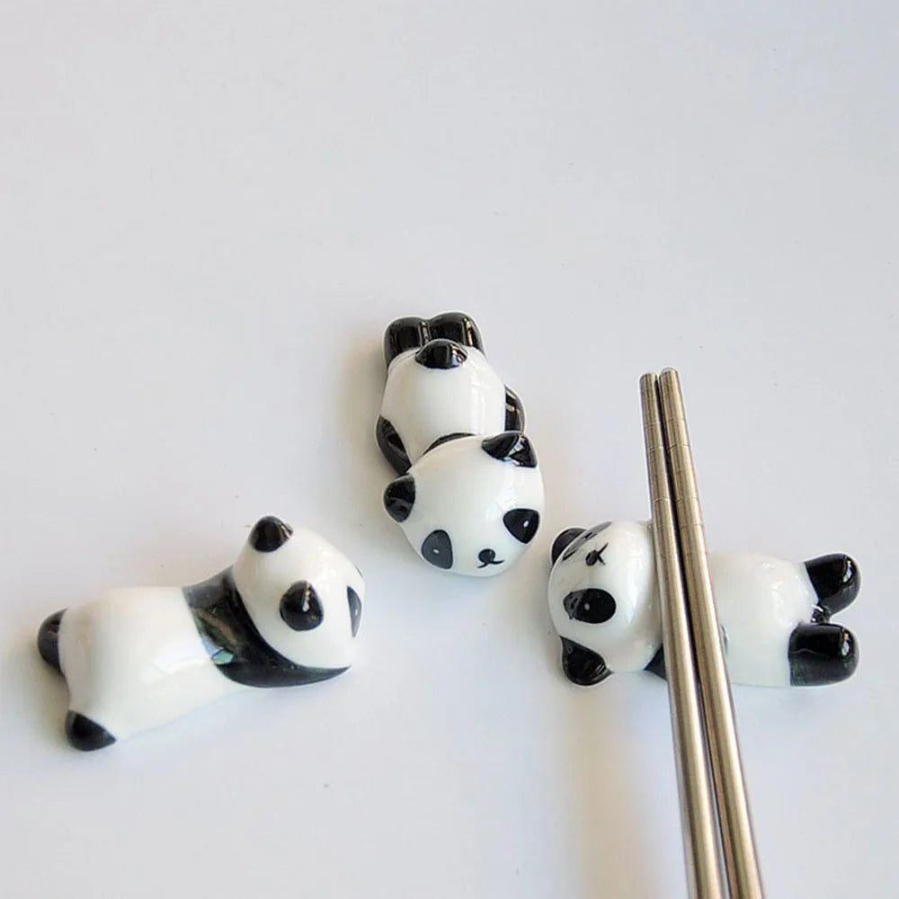 Support de baguettes panda bleu