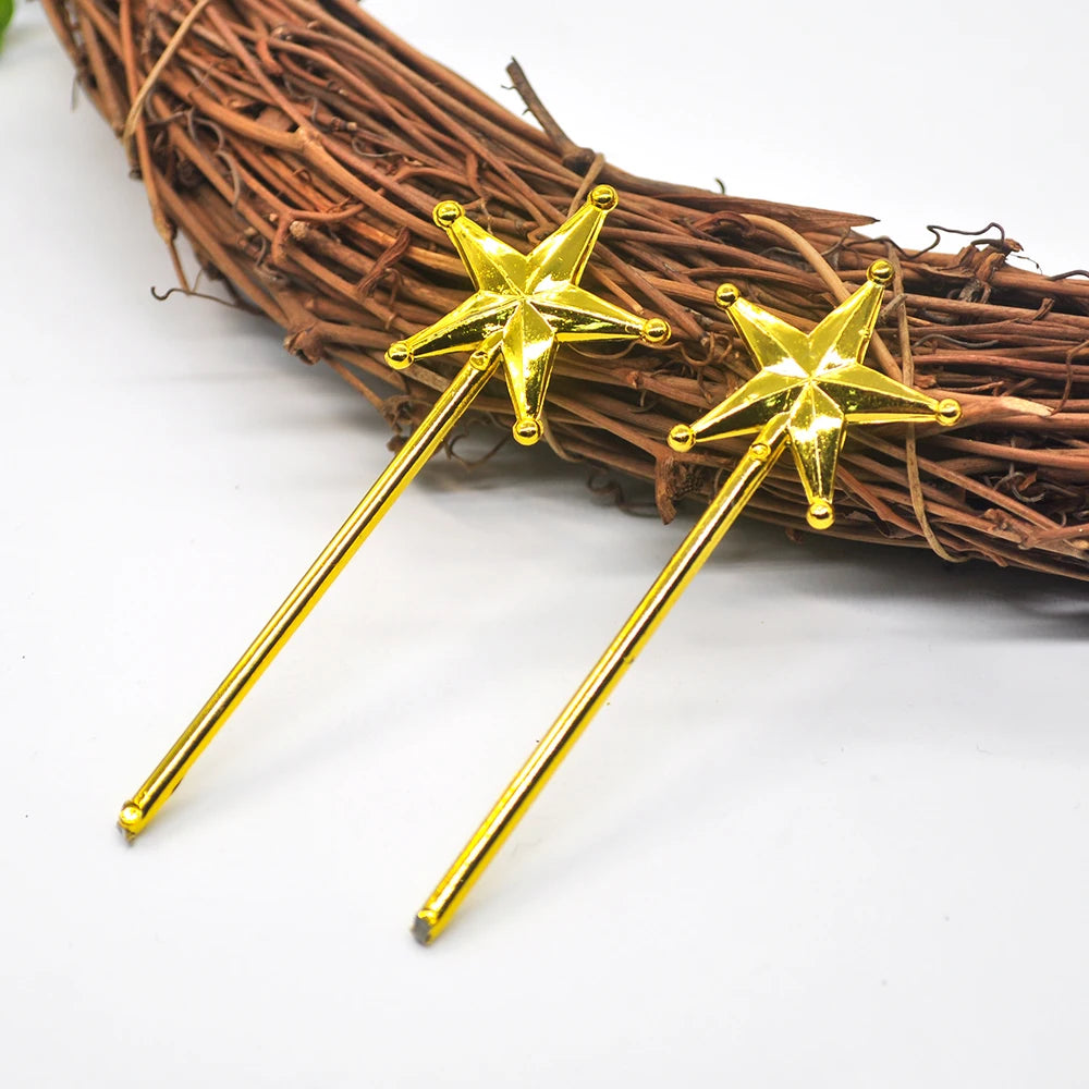 Décoration de sapin étoile dorée vue rapprochée