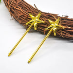 Décoration de sapin étoile dorée vue rapprochée