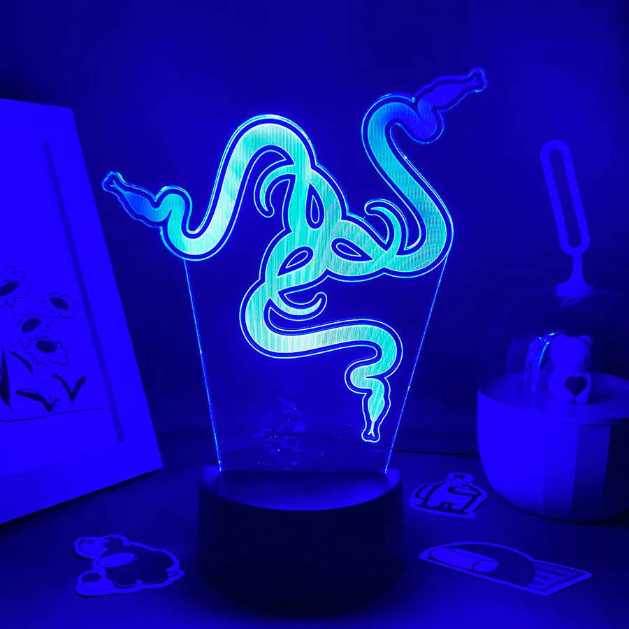 Télécommande de la veilleuse LED néon 3D avec boutons de contrôle