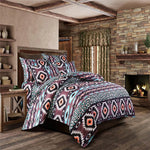 Détail des motifs mosaïque sur la housse de couette bohème