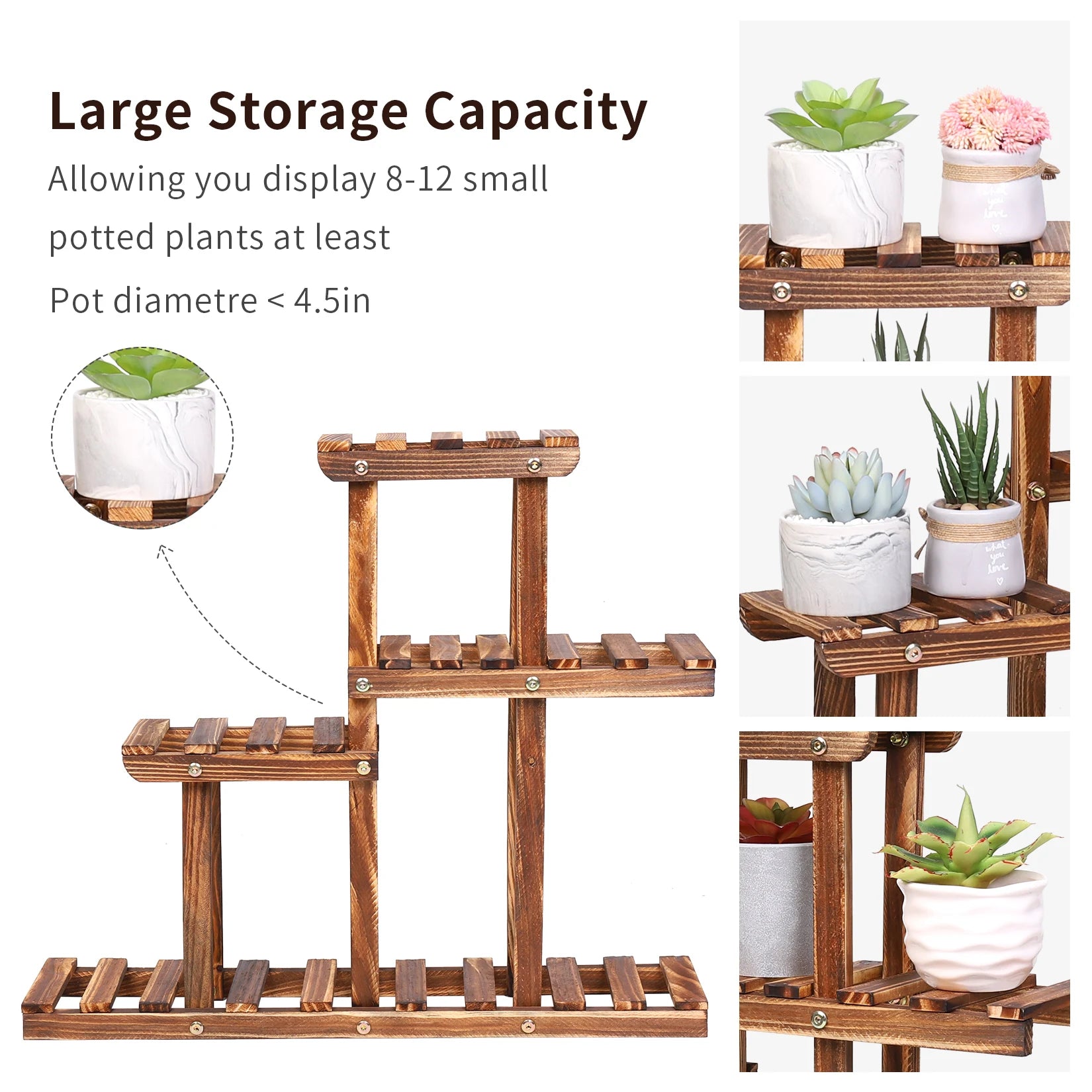 Support vegetal bois naturel pour decoration