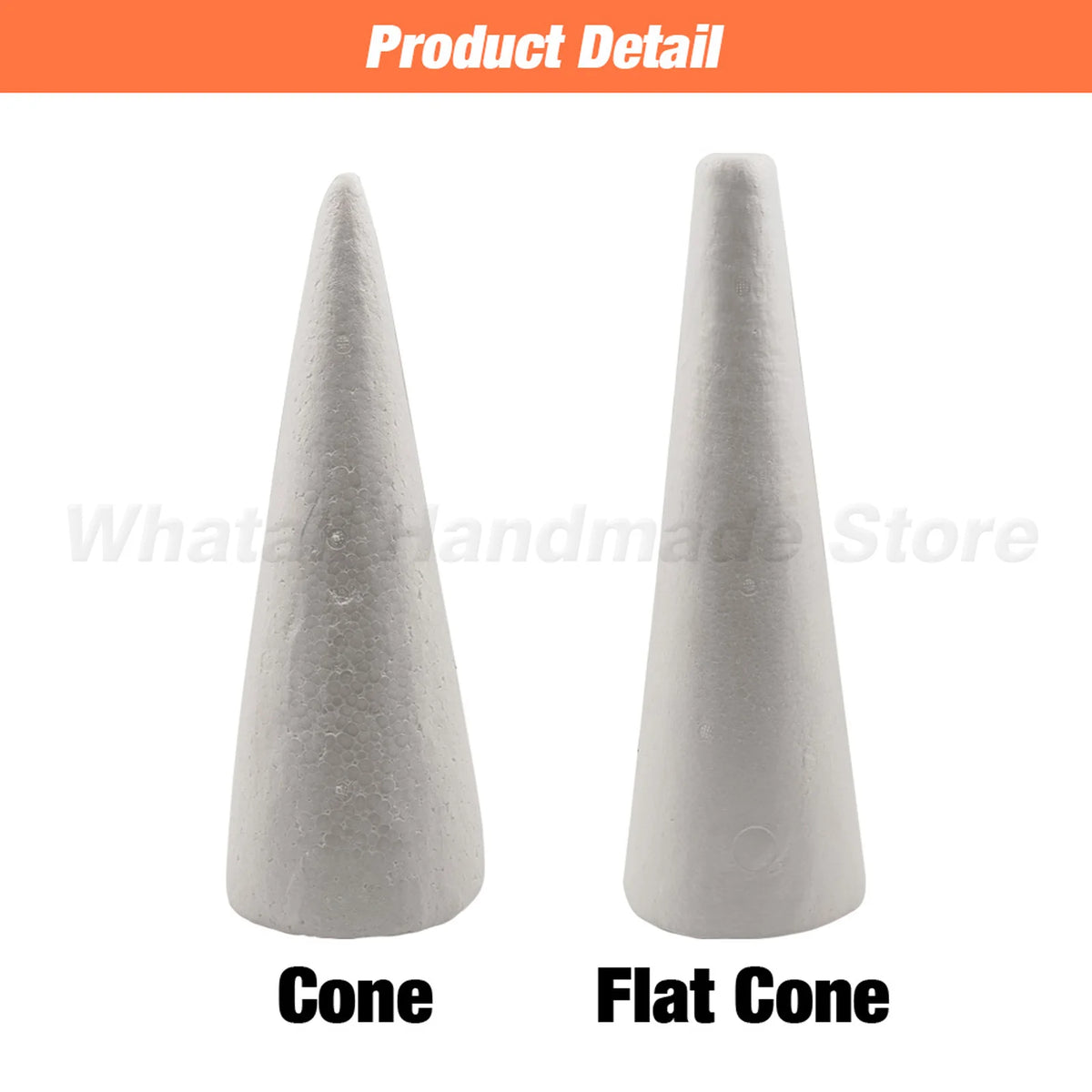 Cône polystyrène gris clair pour bricolage