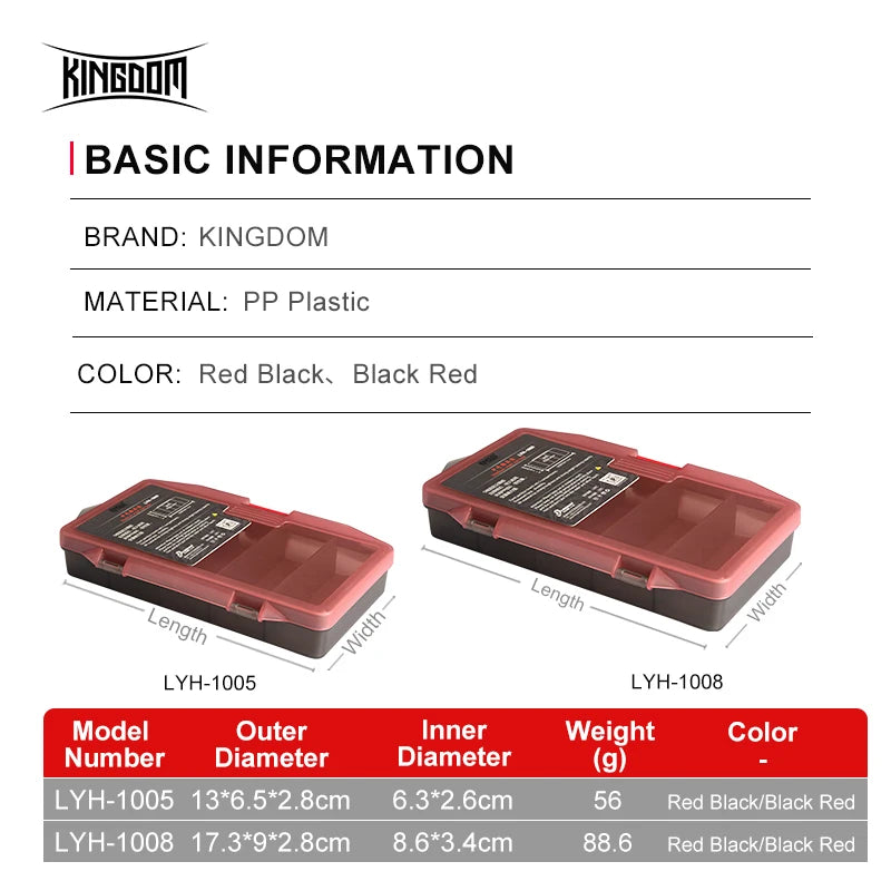 Boîte de rangement pêche jaune ouverte