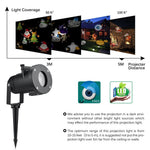 Projection lumineuse flocon de neige jardin