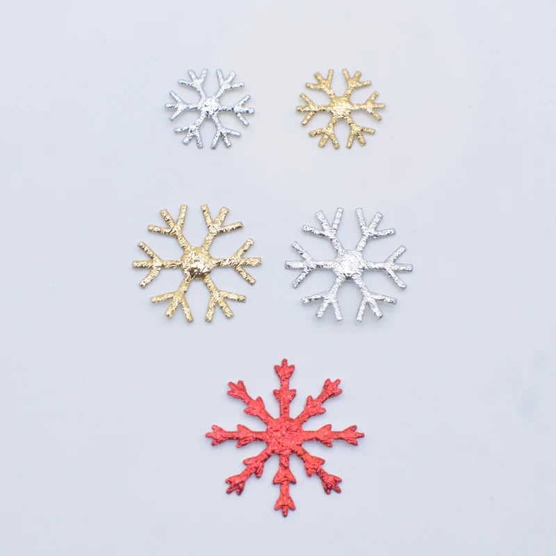 Patch flocon de neige argent antique taille 16mm