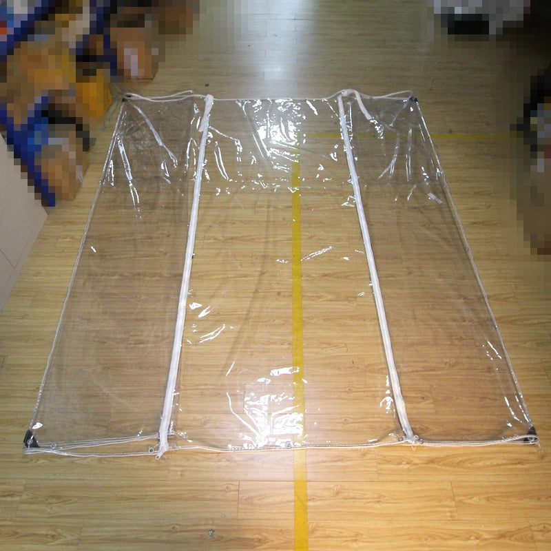 Détail de la fermeture éclair du rideau PVC étanche