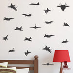 Set autocollants muraux avion militaire