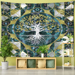 Motif Arbre de Vie imprimé sur tissu polyester