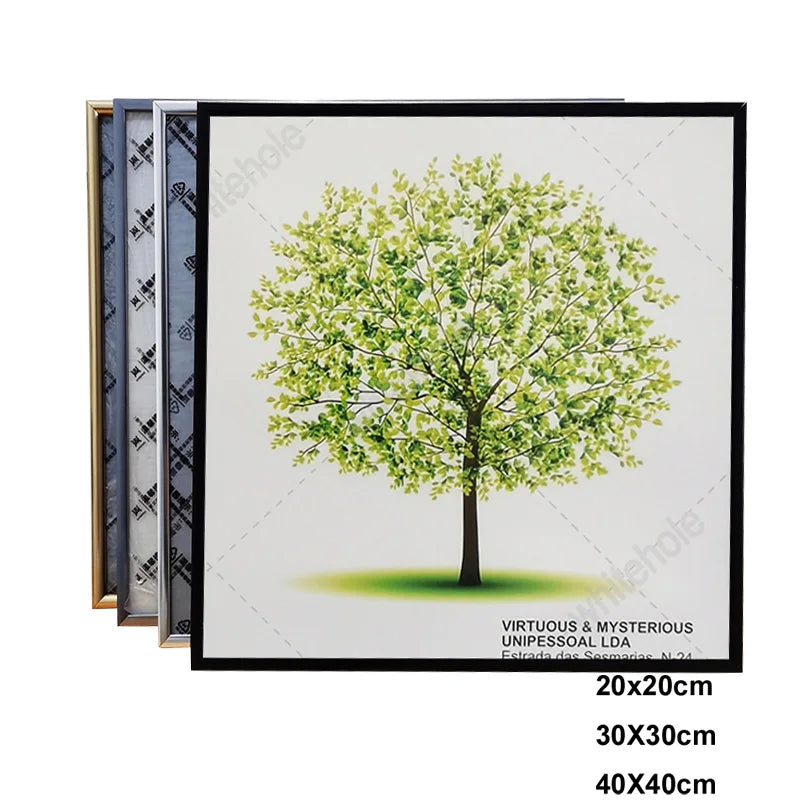Cadre photo aluminium 20x20 cm noir sur mur blanc