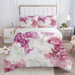 Housse de couette 220x240 rose vue d'ensemble