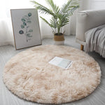 Détail de la texture douce du tapis shaggy