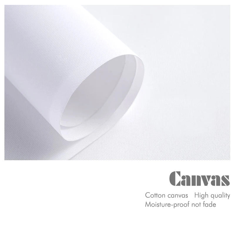 Le texte alt pour cette image pourrait être : "Toile de coton blanche de haute qualité, résistante à l'humidité et sans décoloration.