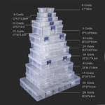 Boîte de rangement compartiment empilable vue de dessus