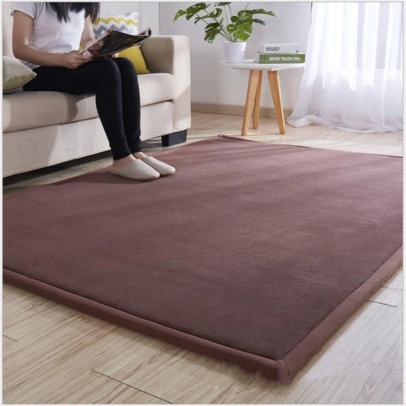 Tapis salon rectangulaire blanc, vue d'ensemble