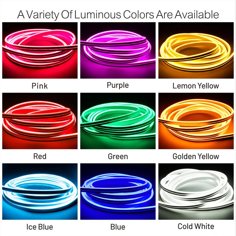 Bande LED néon multicolore découpable pour décoration intérieure