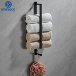 Vue de détail du porte-serviettes double barre 30 cm finition laquée