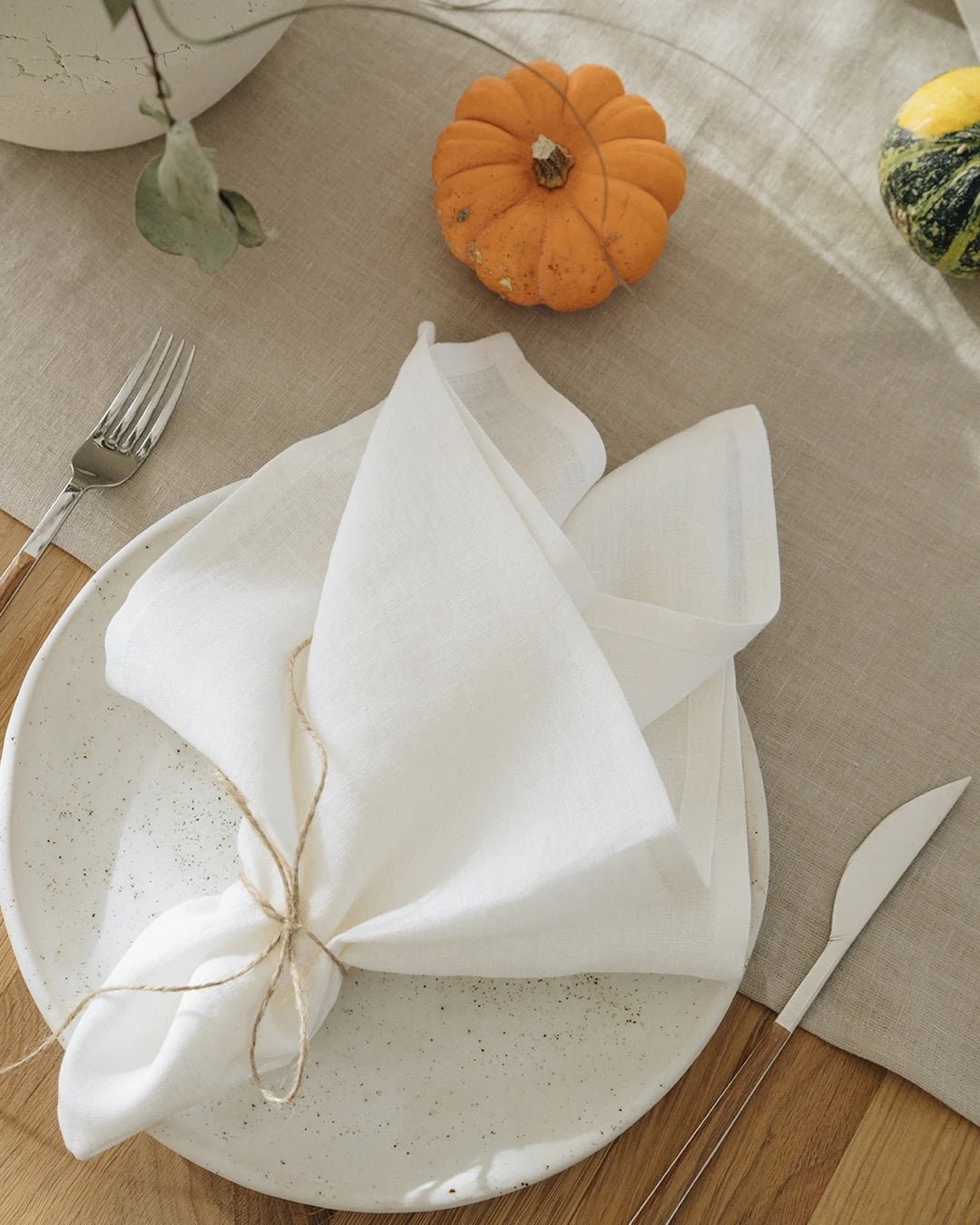 Lot de 2 serviettes en lin 40x40 cm