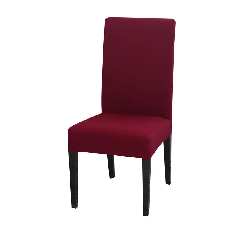 Housse de chaise en Spandex bleu marine sur chaise d'hôtel