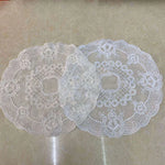 Napperon brodé sous-verre dentelle française blanc