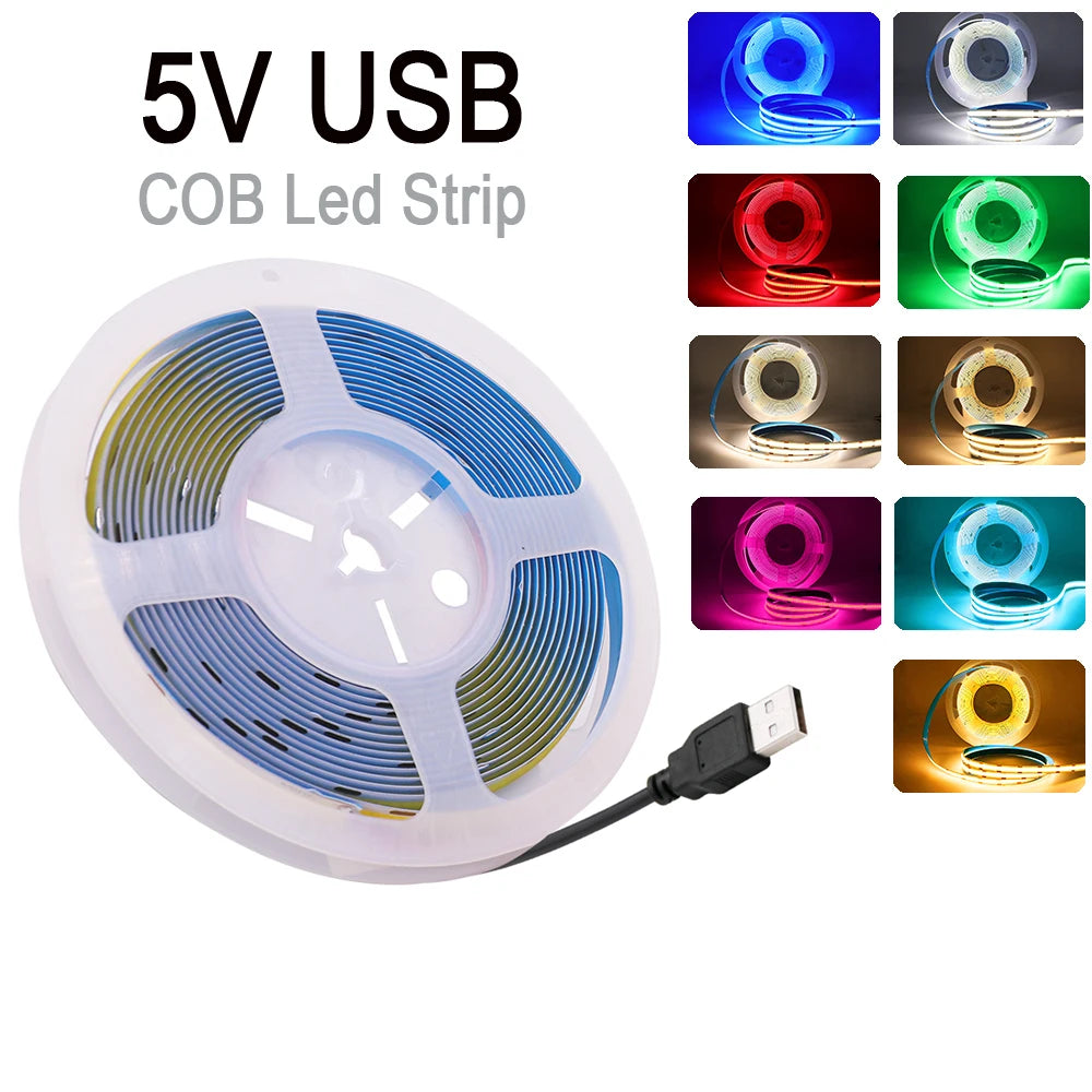 Bande lumineuse flexible COB haute densité