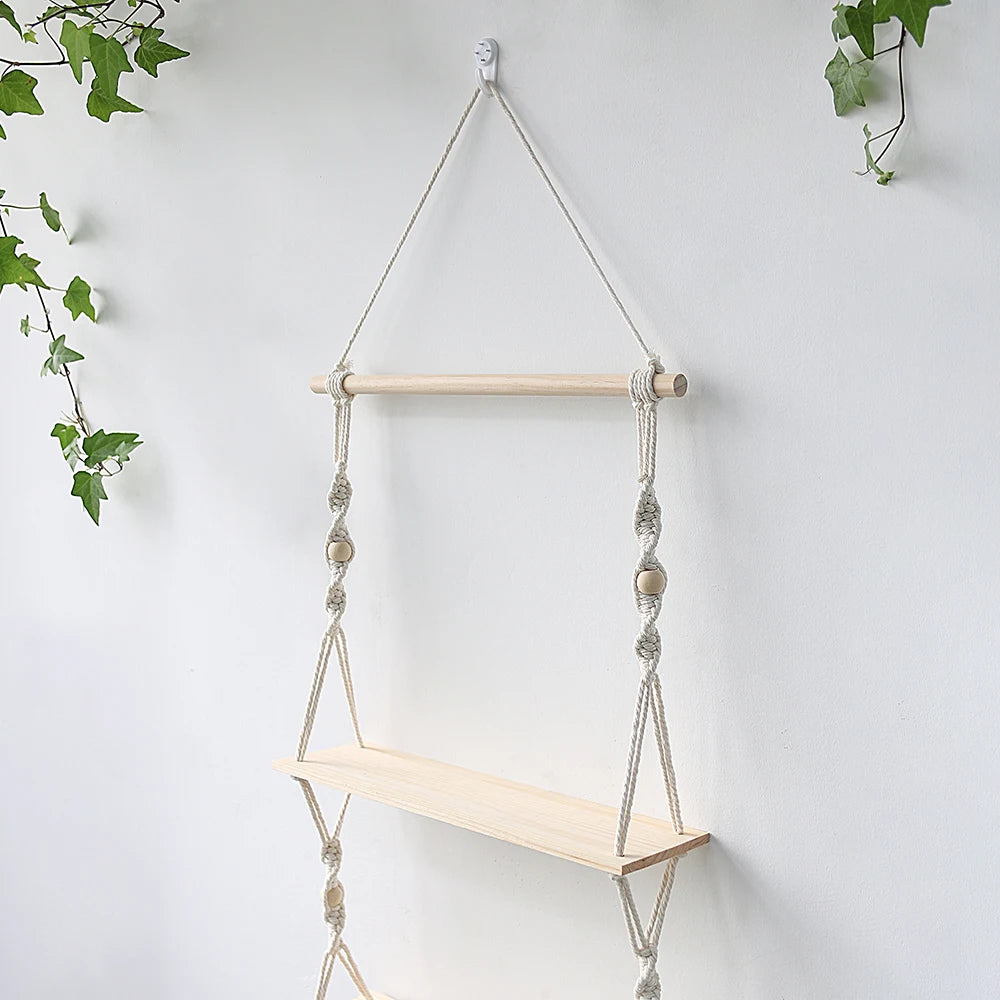 Vue rapprochée du noeud macramé artisanal