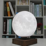 Veilleuse lune lévitation avec socle design