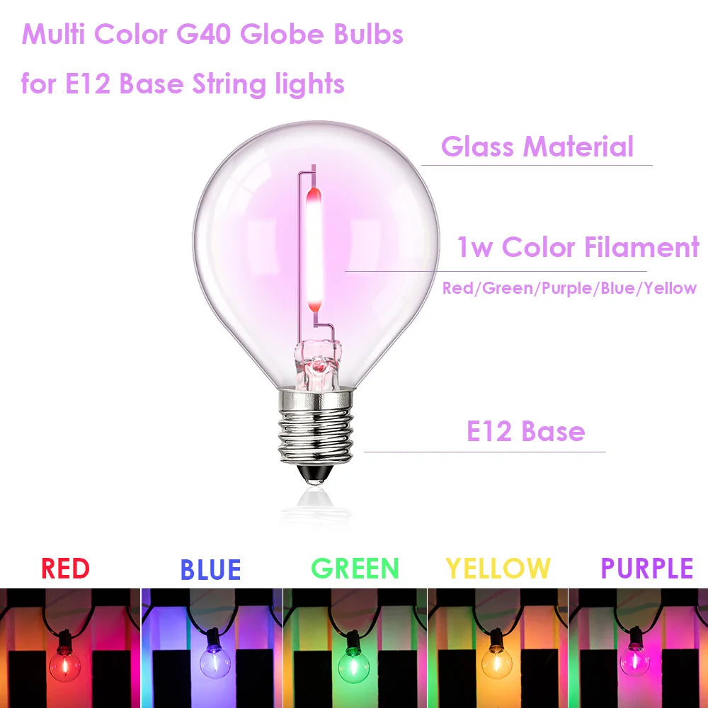 Ampoule de remplacement G40 avec culot E12