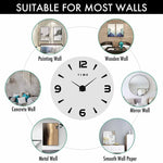 Horloge murale violette 3D moderne avec effet sourdine pour espace de vie silencieux