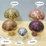 Lampe champignon disco miroir gris foncé