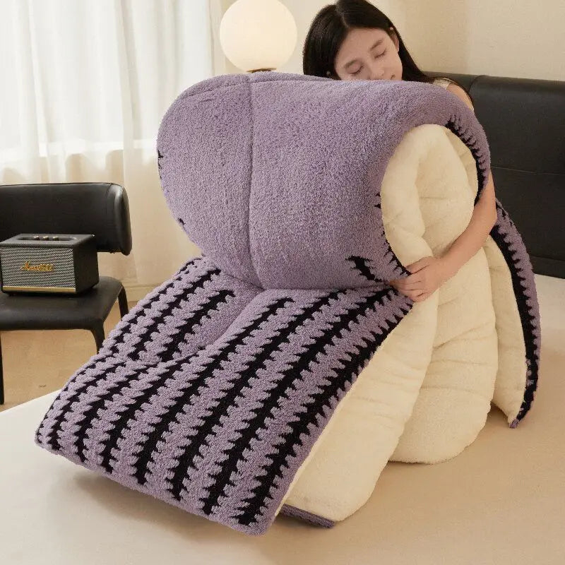 Comparaison tailles édredon velours pour lit double