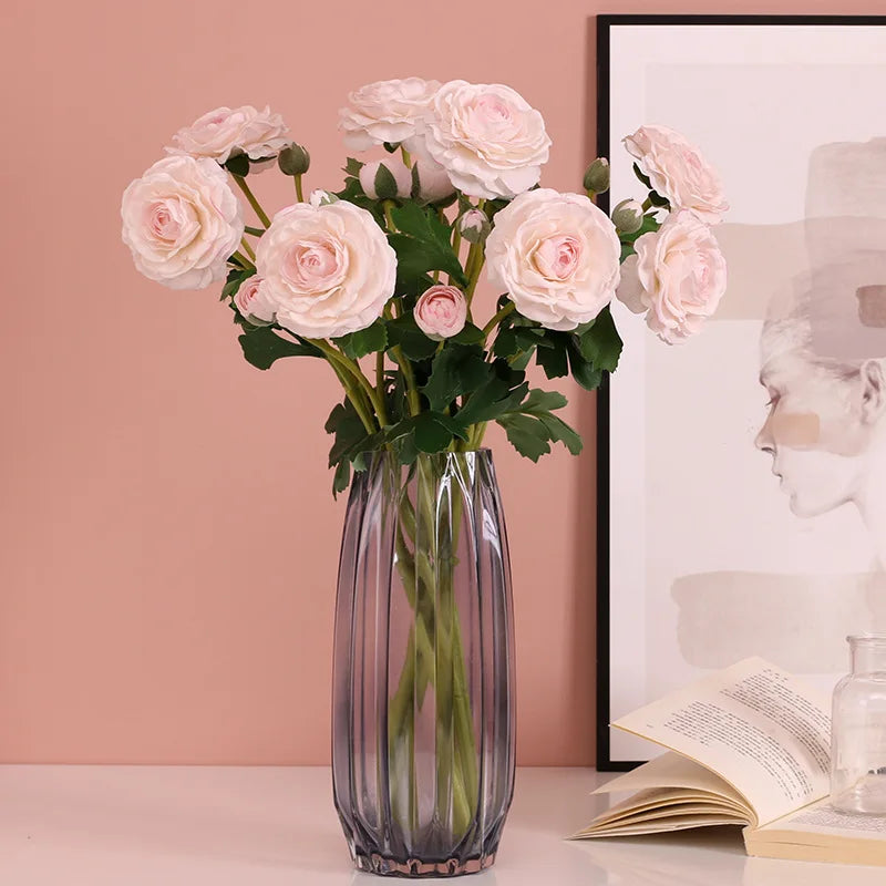 Détail des fleurs pivoine artificielles pour décoration intérieure