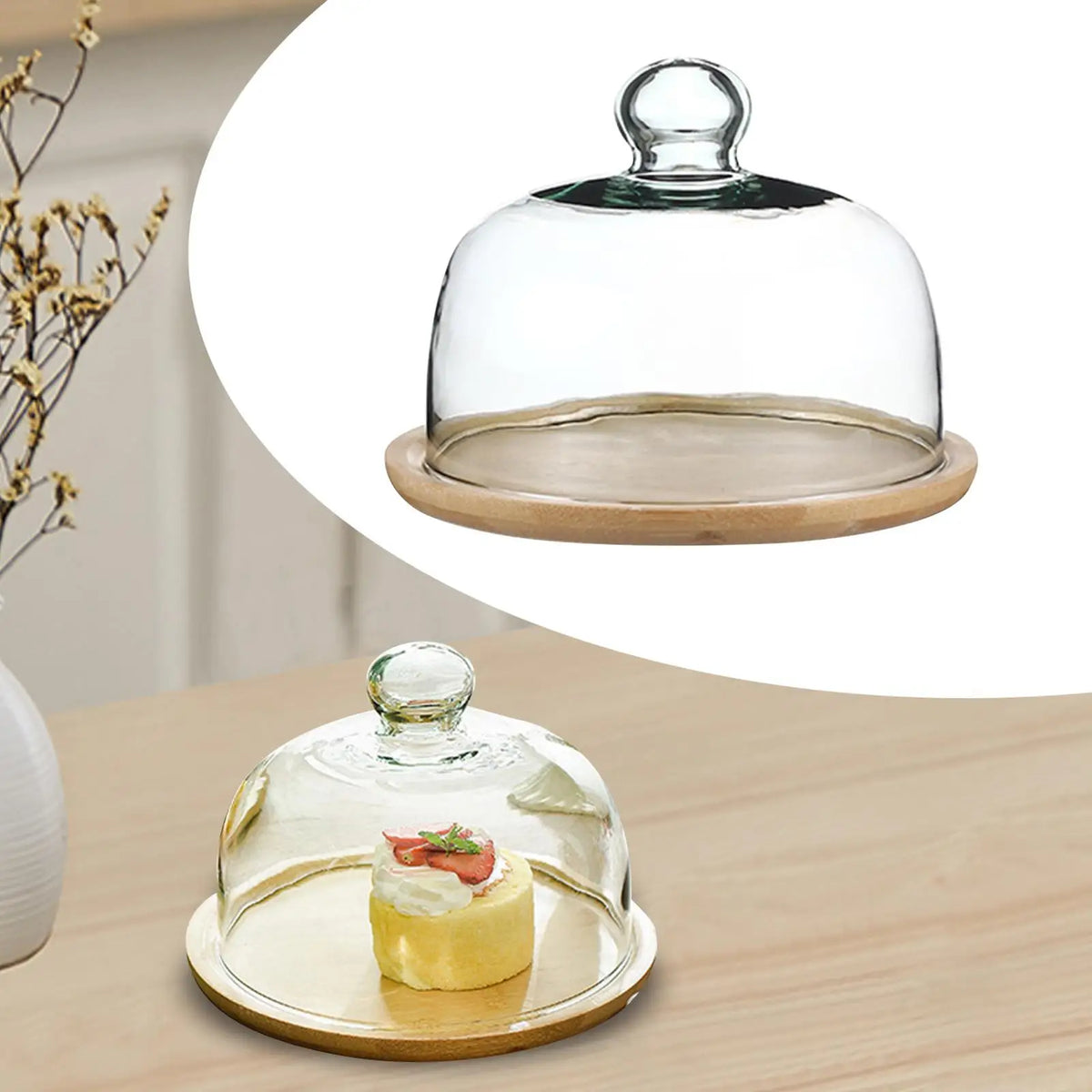 Détail du dôme en verre transparent du plateau
