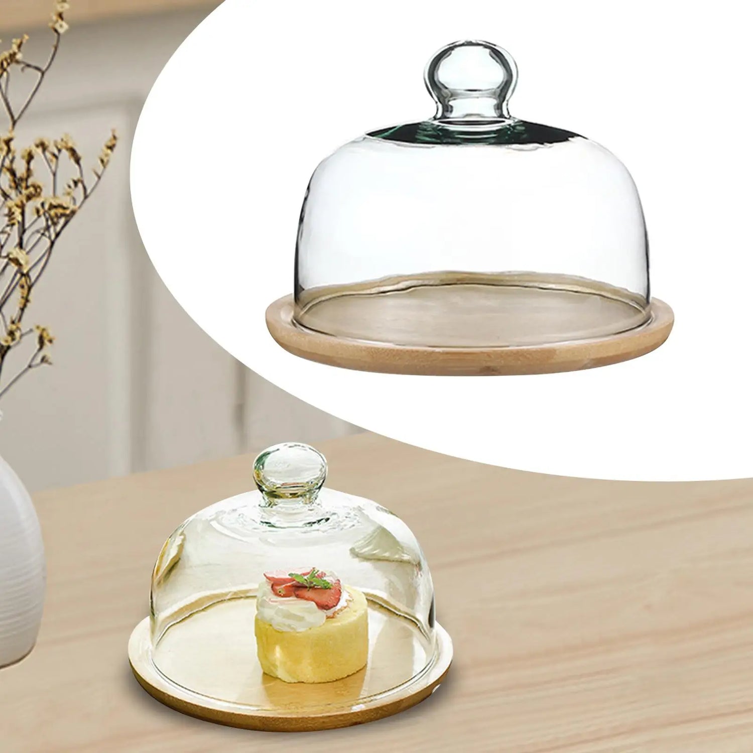 Détail du dôme en verre transparent du plateau