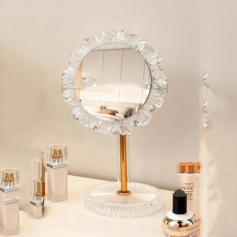 Miroir violet sur pied pour dressing