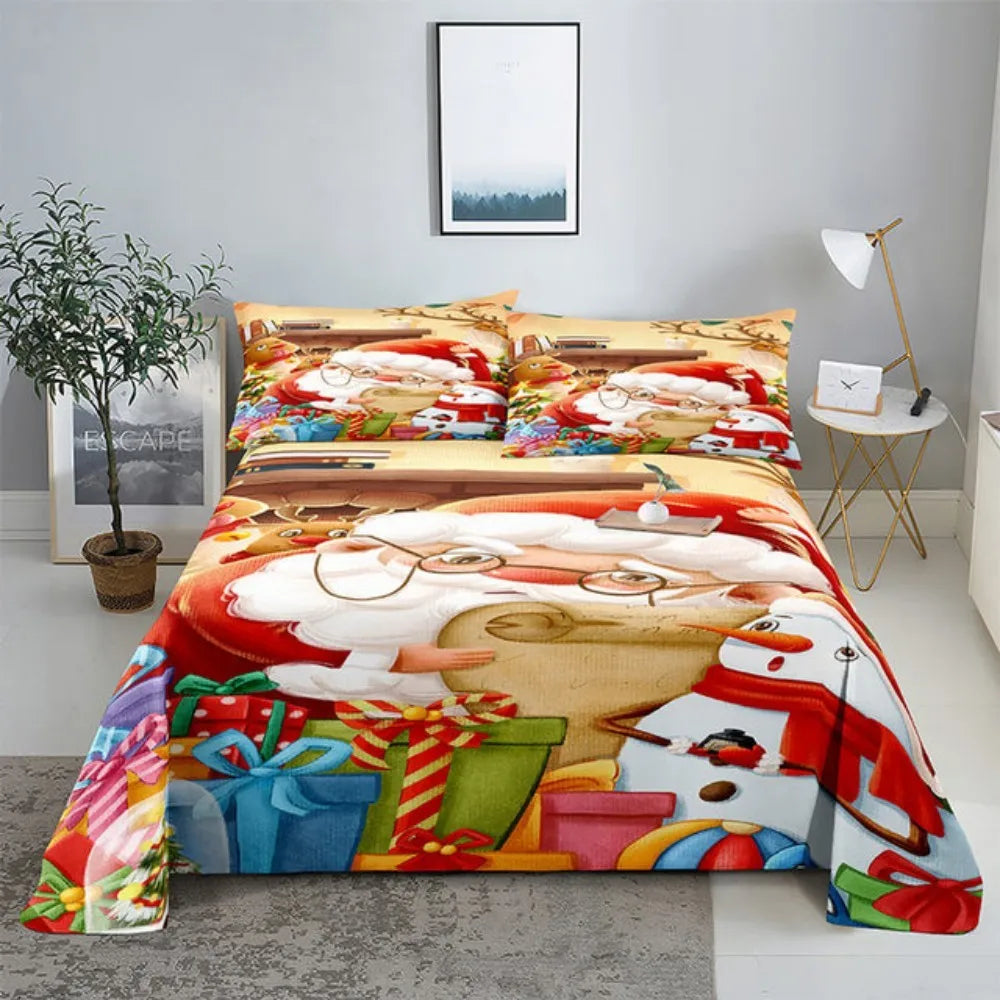 Chambre décorée pour Noël avec la parure de lit Ombre Interieur